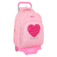 Mochila Escolar con Ruedas Safta Love Yourself Rosa (32 x 42 x 15 cm)