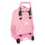 Mochila Escolar con Ruedas Safta Love Yourself Rosa (33 x 45 x 22 cm)