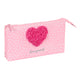 Estuche Escolar Safta Love Yourself Rosa (22 x 12 x 3 cm)