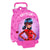 Mochila Escolar con Ruedas Lady Bug Fucsia (33 x 42 x 14 cm)