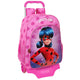 Mochila Escolar con Ruedas Lady Bug Fucsia (33 x 42 x 14 cm)