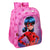 Mochila Escolar Lady Bug Fucsia (33 x 42 x 14 cm)