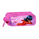 Estuche Escolar Lady Bug Fucsia (21 x 8 x 6 cm)