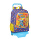 Mochila Escolar con Ruedas SuperThings Guardians of Kazoom Morado Amarillo (32 x 42 x 14 cm)