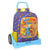 Mochila Escolar con Ruedas SuperThings Guardians of Kazoom Morado Amarillo (32 x 42 x 14 cm)