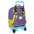 Mochila Escolar con Ruedas SuperThings Guardians of Kazoom Morado Amarillo (33 x 45 x 22 cm)