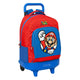 Mochila Escolar con Ruedas Super Mario Rojo Azul (33 x 45 x 22 cm)