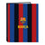 Carpeta de anillas F.C. Barcelona Granate Azul marino A4 (26.5 x 33 x 4 cm)