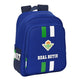 Mochila Escolar Real Betis Balompié Azul (28 x 34 x 10 cm)