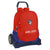 Mochila Escolar con Ruedas Atlético Madrid Rojo Azul marino (32 x 44 x 16 cm)