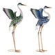 Figura Decorativa Dekodonia Pájaro Metal (2 pcs) (36 x 44 x 92 cm)