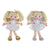 Muñeca de Trapo DKD Home Decor Hada (2 pcs) (18 x 10 x 30 cm)