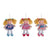 Muñeca de Trapo DKD Home Decor (3 pcs) (12 x 5 x 20 cm)