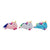 Peluche DKD Home Decor Azul Blanco Rosa Poliéster Unicornio (3 pcs) (36 x 15 x 22 cm)