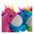 Peluche DKD Home Decor Azul Verde Rosa Poliéster Caballo (3 pcs) (33 x 20 x 26 cm)