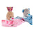 Peluche DKD Home Decor Azul Rosa Poliéster (36 x 6 x 27 cm) (2 pcs)