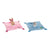 Peluche DKD Home Decor Azul Rosa Poliéster (36 x 6 x 27 cm) (2 pcs)