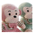 Peluche DKD Home Decor Verde Rosa Poliéster Mono (2 pcs) (23 x 20 x 27 cm)