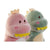 Peluche DKD Home Decor Rosa Poliéster Verde Dinosaurio (30 x 20 x 30 cm) (2 pcs)