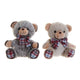 Peluche DKD Home Decor Beige Gris Poliéster Oso (2 pcs) (24 x 18 x 29 cm)