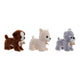 Peluche DKD Home Decor Perro Marrón Beige Gris Poliéster (3 pcs) (10 x 7 x 17 cm)