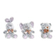 Peluche DKD Home Decor Blanco Gris Poliéster Animales (3 pcs) (19 x 20 x 23 cm)