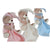 Oso de Peluche DKD Home Decor Beige Poliéster Celeste Rosa claro (3 pcs) (20 x 25 x 13 cm)