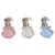 Oso de Peluche DKD Home Decor Beige Poliéster Celeste Rosa claro (3 pcs) (20 x 25 x 13 cm)