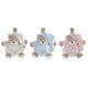 Oso de Peluche DKD Home Decor Beige Poliéster Celeste Rosa claro (3 pcs) (19 x 12 x 20 cm)