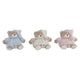 Oso de Peluche DKD Home Decor Beige Poliéster Celeste Rosa claro (3 pcs) (26 x 20 x 20 cm)