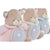 Peluche DKD Home Decor Beige Poliéster Celeste Rosa claro (3 pcs) (26 x 15 x 22 cm)