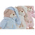 Oso de Peluche DKD Home Decor Beige Poliéster Celeste Rosa claro (3 pcs) (24 x 12 x 30 cm)