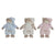 Oso de Peluche DKD Home Decor Beige Poliéster Celeste Rosa claro (3 pcs) (24 x 12 x 30 cm)