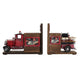 Sujetalibros DKD Home Decor Madera Metal Camión de Bomberos (2 pcs) (22 x 13.5 x 17 cm)