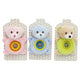 Peluche Sonajero DKD Home Decor Azul Rosa Poliéster Oso (13 x 5 x 13 cm) (3 pcs)