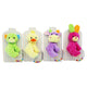 Peluche Sonajero DKD Home Decor Poliéster Verde Amarillo Animales (4 pcs) (10 x 10 x 12 cm)