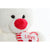 Peluche DKD Home Decor Rojo Poliéster Blanco (20 x 20 x 31 cm)