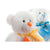 Peluche DKD Home Decor Azul Naranja Poliéster Plástico Oso (2 pcs) (10 x 10 x 20 cm)