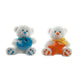 Peluche DKD Home Decor Azul Naranja Poliéster Plástico Oso (2 pcs) (10 x 10 x 20 cm)