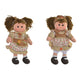 Muñeca de Trapo DKD Home Decor Vestido (24 x 10 x 35 cm) (2 pcs)