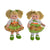 Muñeca de Trapo DKD Home Decor Vestido (24 x 10 x 35 cm) (2 pcs)