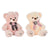 Oso de Peluche DKD Home Decor Lazo Beige Marrón Poliéster Infantil Oso (2 Unidades)