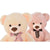 Oso de Peluche DKD Home Decor Lazo Beige Marrón Poliéster Infantil Oso (2 Unidades)