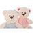 Oso de Peluche DKD Home Decor Rosa Poliéster Blanco Verde Infantil Vestido (2 Unidades)