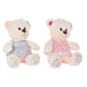 Oso de Peluche DKD Home Decor Rosa Poliéster Blanco Verde Infantil Vestido (2 Unidades)