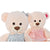 Oso de Peluche DKD Home Decor Beige Rosa Poliéster Verde Infantil Oso (2 Unidades)