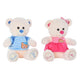 Oso de Peluche DKD Home Decor Beige Azul Rosa Poliéster Infantil Oso (2 Unidades)