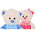 Oso de Peluche DKD Home Decor Beige Azul Rosa Poliéster Infantil Oso (2 Unidades)