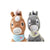 Peluche DKD Home Decor Burro Gris Marrón Poliéster Infantil (2 Unidades)