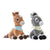 Peluche DKD Home Decor Burro Gris Marrón Poliéster Infantil (2 Unidades)